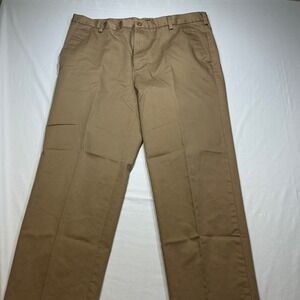 IZOD American Chinos Straight Fit Khaki‎ Tan Pants Men's 38x32